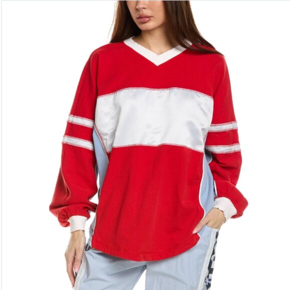 new FREE PEOPLE MOVEMENT Rugby-Ready Layer In Winterberry Combo MSRP $108 - Picture 3 of 7